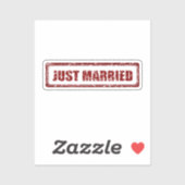 Just Married Aufkleber (Blatt)