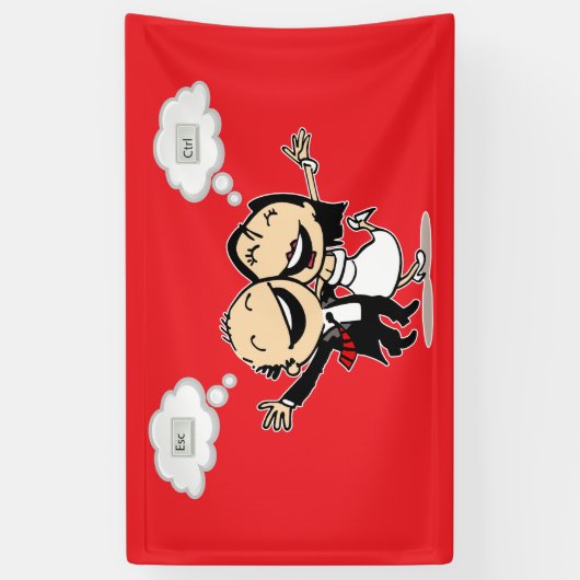 Just married banner (Vertikal)