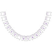 Just Married Banner Lila Silver Confetti (Alle)