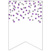 Just Married Banner Lila Silver Confetti (Erste Fahne)