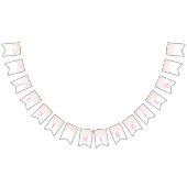 Just Married Banner Pink Gold Confetti (Alle)