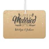 Just Married | Benutzerdefiniertes Foto Autolufterfrischer (Vorderseite)