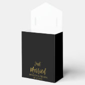Just Married Black & Gold Foil Polka Dots Geschenkschachtel (Geöffnet)