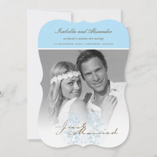 Just Married Blüh Wedding Foto Ankündigung