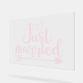 Just Married Blush Acrylschild (Winkel)
