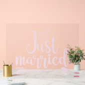 Just Married Blush Acrylschild (Hochzeit)