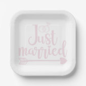 Just Married Blush Pappteller (Vorderseite)