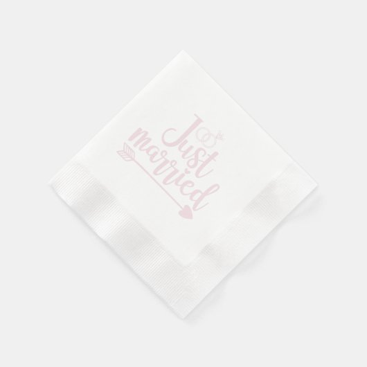 Just Married Blush Serviette (Ecke)