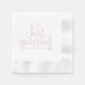 Just Married Blush Serviette (Vorderseite)