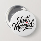 Just Married Bridal Button (Vorne & Hinten)