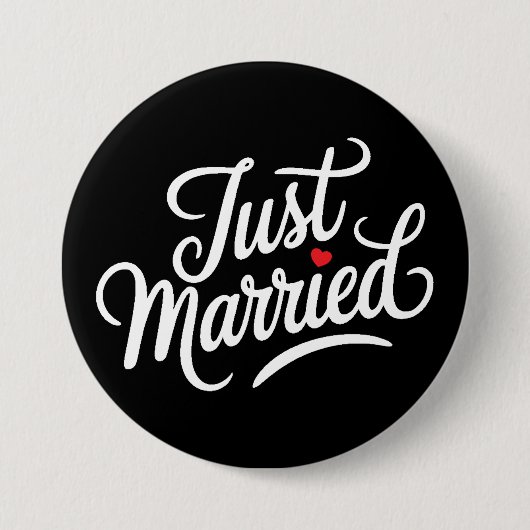 Just Married Bridal Button (Vorderseite)