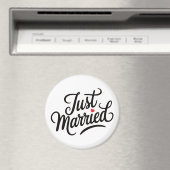 Just Married Bridal Magnet (In Situ (Geschirrspüler))