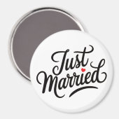 Just Married Bridal Magnet (Vorderseite/Rückseite)