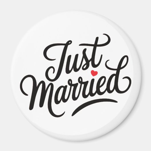 Just Married Bridal Magnet (Vorne)