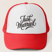 Just Married Bridal Truckerkappe (Vorderseite)