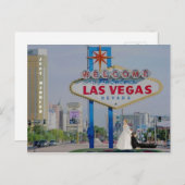 JUST MARRIED Bride Drag Groom Las Vegas Postcard Ankündigungspostkarte (Vorne/Hinten)