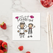 Just Married Bride Groom Serviette (Beispiel)