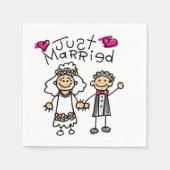 Just Married Bride Groom Serviette (Vorderseite)