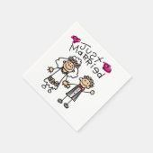 Just Married Bride Groom Serviette (Ecke)