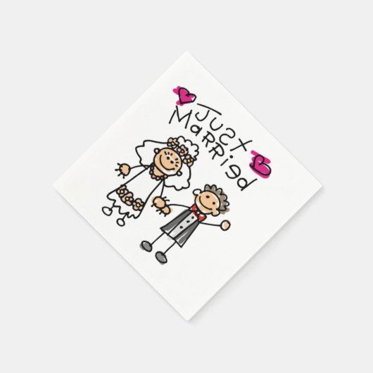 Just Married Bride Groom Serviette (Ecke)