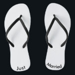 Just Married Bridge Groom Flip Flops Polterabend Badesandalen<br><div class="desc">Perfekte Flip Flops für die Flitterwochen der Neuvermählten.</div>