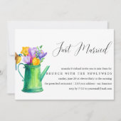 Just Married Bunch Blume nach Hochzeitsfeier Einladung (Vorderseite)