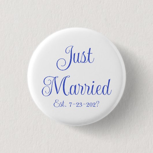 Just Married Button (Vorderseite)