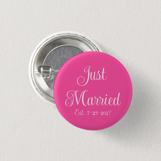Just Married Button (Vorne & Hinten)