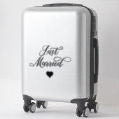 Just Married Calligraphy Style Decal Aufkleber (Koffer)