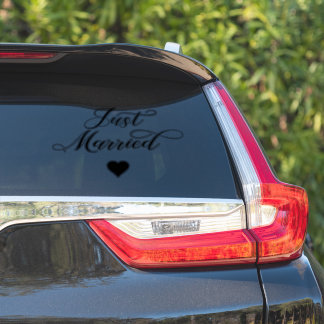 Just Married Calligraphy Style Decal Aufkleber