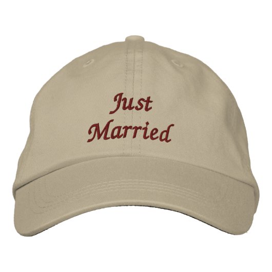 Just Married Cap Bestickte Baseballkappe (Vorderseite)