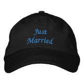 Just Married Cap Bestickte Baseballkappe (Vorderseite)