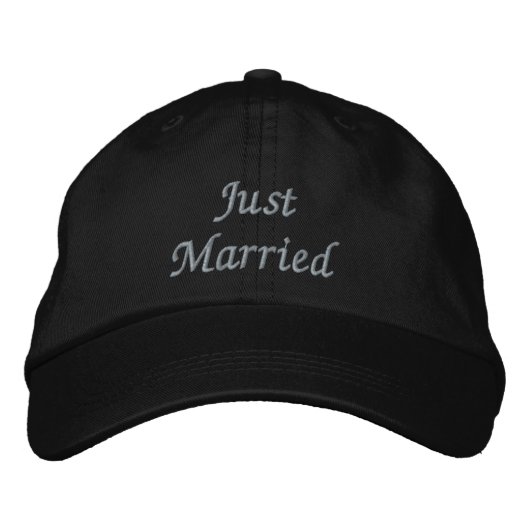 Just Married Cap Bestickte Baseballkappe (Vorderseite)