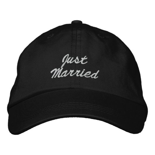 Just Married Cap Bestickte Kappe (Vorderseite)