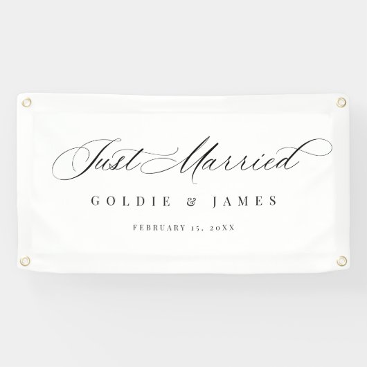 Just Married Car Banner Empfang Dekoration Signatu (Horizontal)