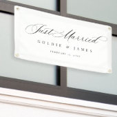 Just Married Car Banner Empfang Dekoration Signatu (Äußeres Gebäude)