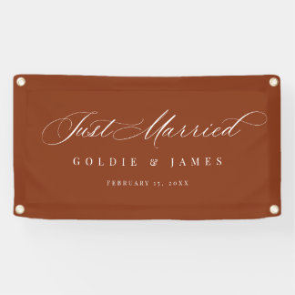 Just Married Car Banner Empfang Dekoration Signatu