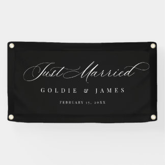 Just Married Car Banner Empfang Dekoration Signatu
