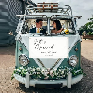 Just Married Car Banner Niedliche Hochzeitsdekor