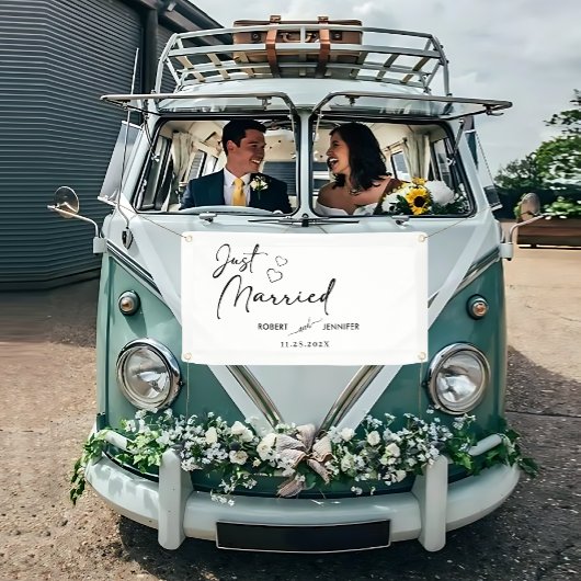 Just Married Car Banner | Niedliche Hochzeitsdekor