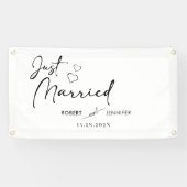 Just Married Car Banner | Niedliche Hochzeitsdekor (Horizontal)