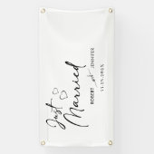Just Married Car Banner | Niedliche Hochzeitsdekor (Vertikal)