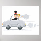 Just Married Car Poster (Vorne)