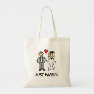 Just Married Cartoon Tragetasche