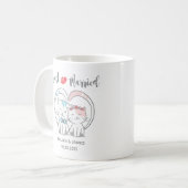 Just Married Cat Wedding Kaffeetasse (Vorderseite Links)