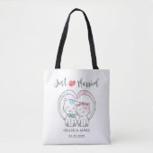 Just Married Cat Wedding Tasche (Vorderseite)