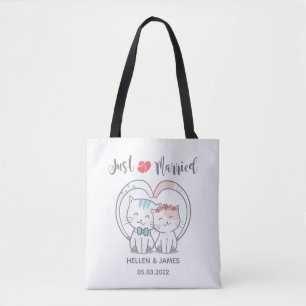 Just Married Cat Wedding Tasche