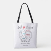 Just Married Cat Wedding Tasche (Rückseite)