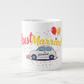 Just Married Celebration Design Tasse (Vorderseite)