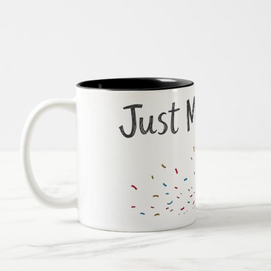 Just Married Celebration Design Tasse (Links)